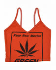 SRV Upcycled “Weed” Singlet Top (XS)